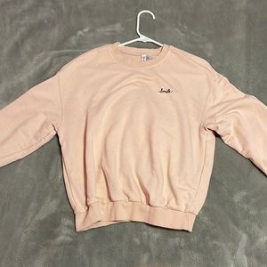 peach h&m crewneck